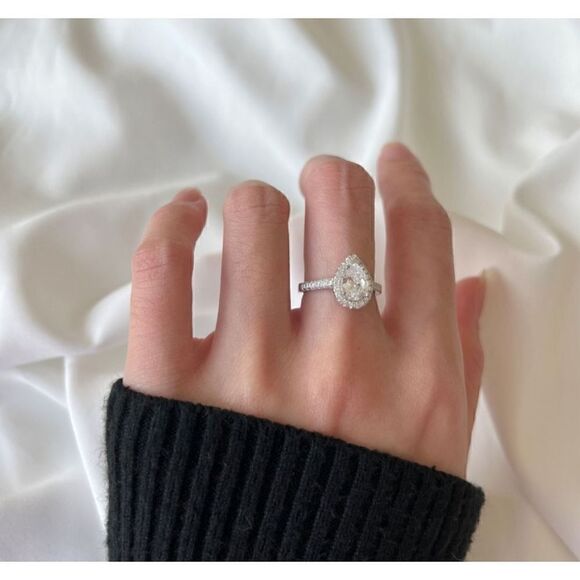 Teardrop 925 Sterling Silver Ring - Picture 7 of 9